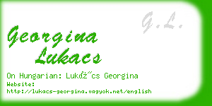 georgina lukacs business card